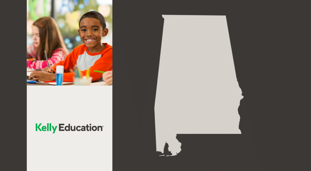 become a substitute teacher in Alabama -map.