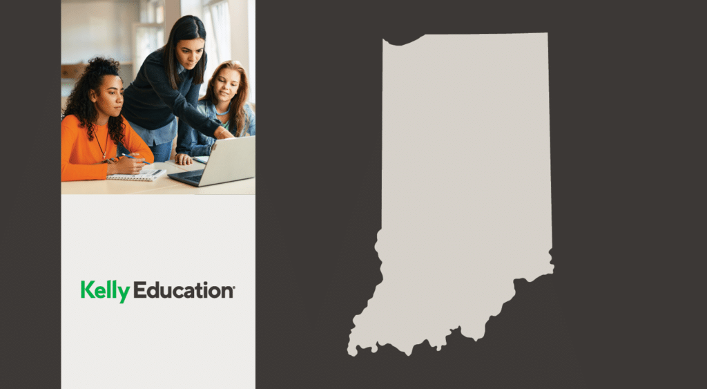 Indiana map about becoming a substitute teacher