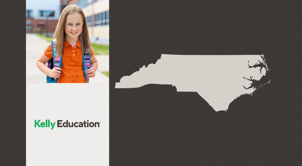 become a substitute teacher in North Carolina - map.