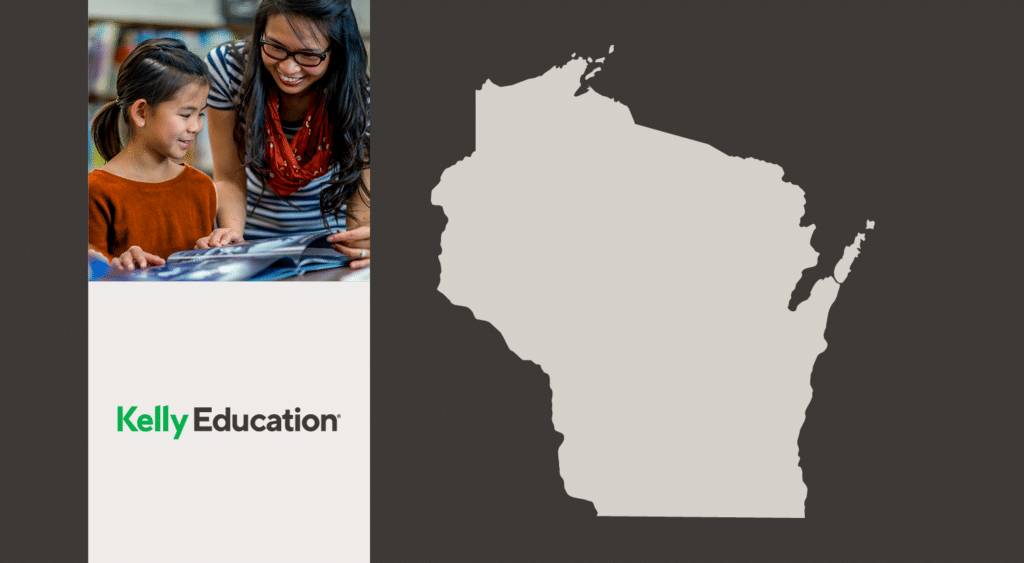 Wisconsin map about becoming a substitute teacher