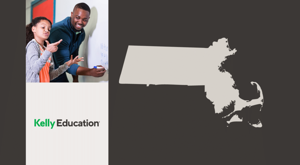 Massachusetts map about becoming a substitute teacher